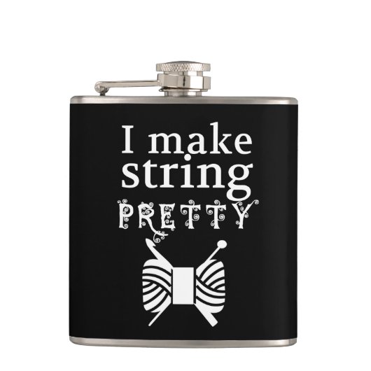 私が糸かわいらし工芸品を作る|Dark} フラスク (正面)