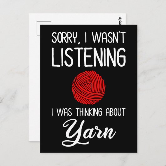 私が糸に聞ついて考えるいなくて残念 ポストカード (正面/裏面)