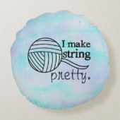 私が糸をかわいらし作る/工芸品の水彩 ラウンドクッション (裏面)