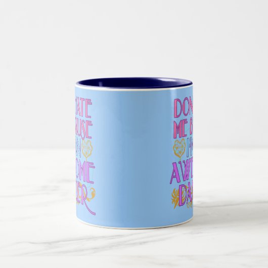 私が素晴らしいダンサーであるので私を憎まないで下さい ツートーンマグカップ (中央)