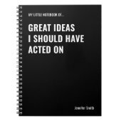 私が素晴らし事務所で行動すべきだったアイディア ノートブック (正面)
