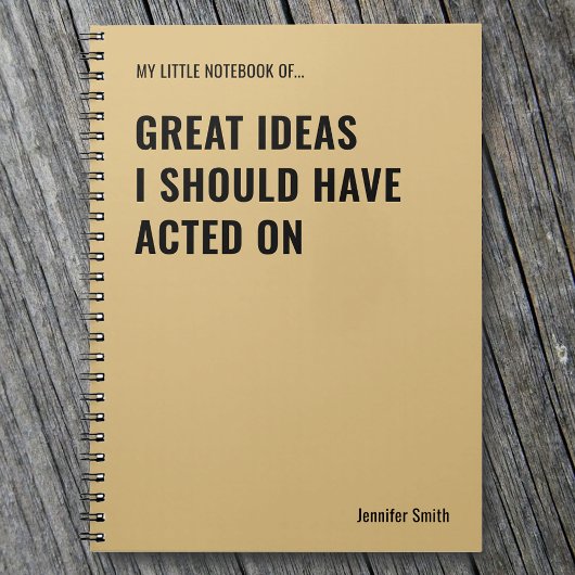 私が素晴らし事務所で行動すべきだったアイディア ノートブック