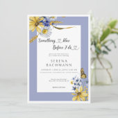私が素朴ブライダルシャワーする前に何か青 招待状 (スタンド正面)