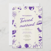 私が結婚した夏のブライダルシャワー 招待状 (正面)