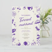 私が結婚式を挙げた夏のブライズシャワー 招待状 (スタンド正面)