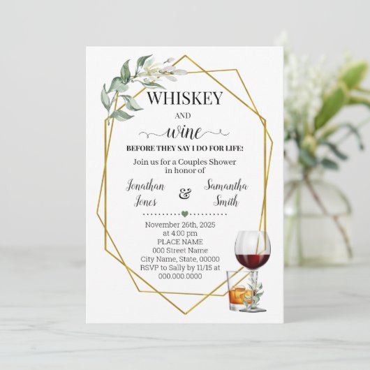 私が緑の金ゴールドをする前にウイスキーとワイン 招待状 (スタンド正面)