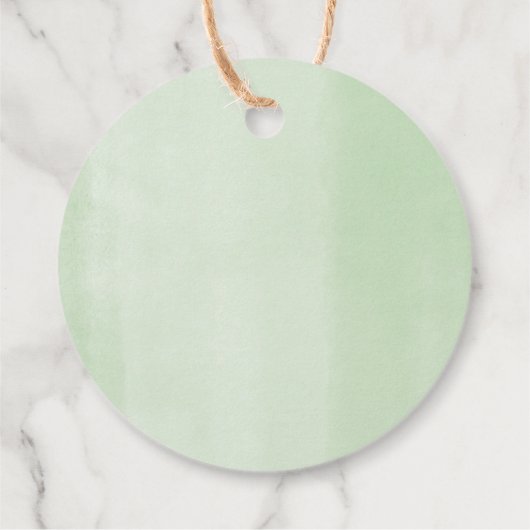 私が緑の金ゴールドユーカリの赤ちゃんシャワーを成長するのを見る フェイバータグ (裏面)