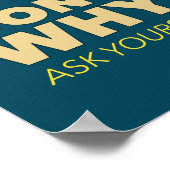 私が署名する理由は言うな。ASL教室のポスター ポスター (角)