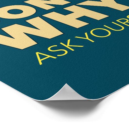 私が署名する理由は言うな。ASL教室のポスター ポスター (角)