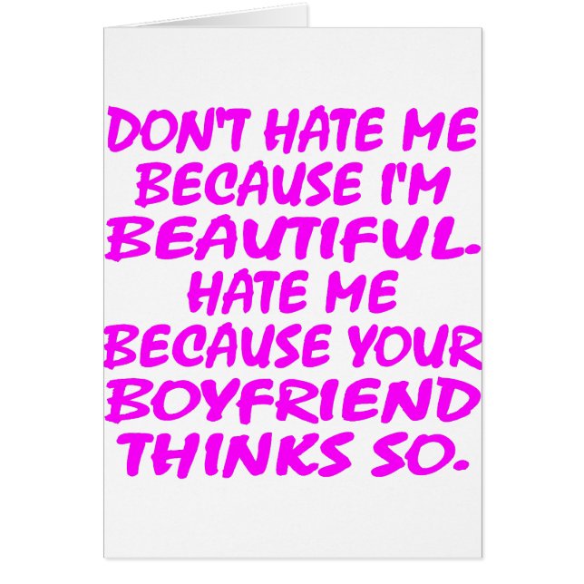 私が美しいので私を憎まないで下さい (正面)