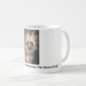 私が美しいので私を憎まないで下さい! -マグ コーヒーマグカップ (正面右)