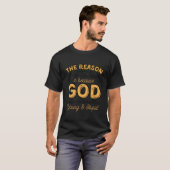 私が老いて賢い理由は神の保護為 Tシャツ (正面フル)