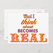 私が考えする事がハガキ実在だ ポストカード (正面/裏面)