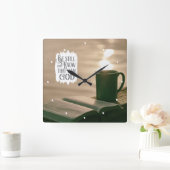 私が聖書の神であることを静かにして知っている スクエア壁時計 (ホーム)