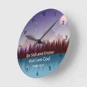 私が聖書の詩であることを今でも知っている ラウンド壁時計 (傾斜)