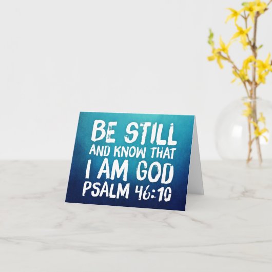 私が聖書の詩の神であることを今でも知っている聖なる書物、 経典 カード (黄色い花)