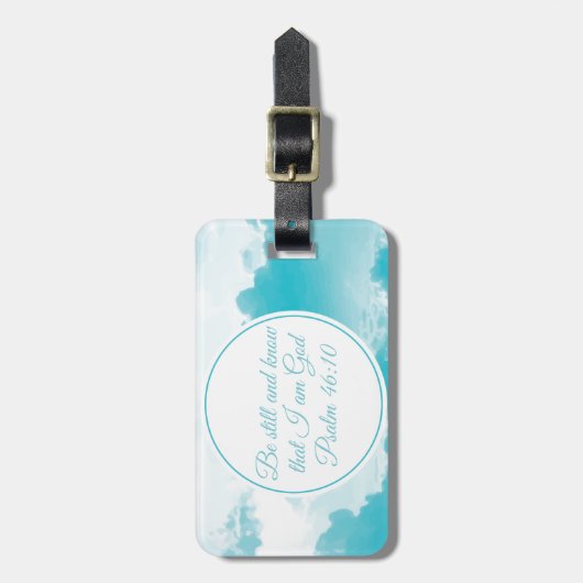 私が聖書の詩の神であることを静かにして知っている ラゲッジタグ (正面縦)