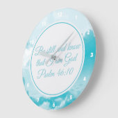 私が聖書の詩の神であることを静かにして知っている ラージ壁時計 (傾斜)