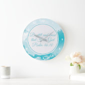 私が聖書の詩の神であることを静かにして知っている ラージ壁時計 (ホーム)