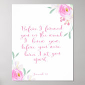 私が胎内であなたを形成する前に、私はあなたを知っていた – verse ポスター (正面)