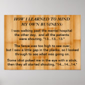 私が自分の学ビジネスを考える方法：ポスター ポスター (正面)