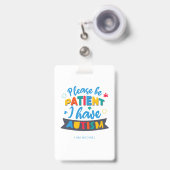 私が自閉症の場合は、患者になってくカスタムださい バッジ (正面（伸縮クリップ）)