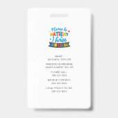 私が自閉症の場合は、患者になってくカスタムださい バッジ (裏面)