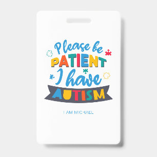 私が自閉症の場合は、患者になってくカスタムださい バッジ