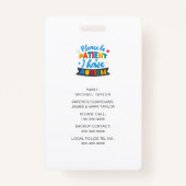 私が自閉症の場合は、患者になってくカスタムださい バッジ (裏面)