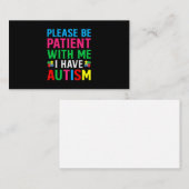 私が自閉症の場合は、私に我慢してください 名刺 (正面/裏面)