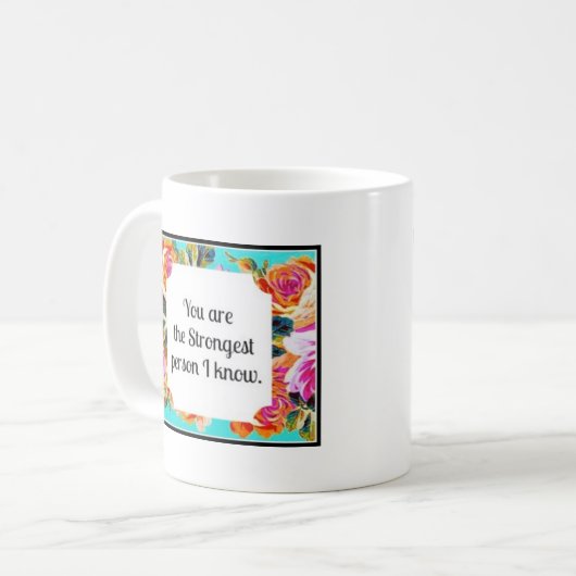 私が花のマグを知っている最も強い人です コーヒーマグカップ (正面左)