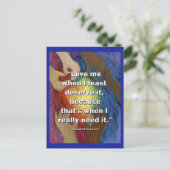 私が芸術のはがきに値する場合は私を愛する ポストカード (スタンド正面)