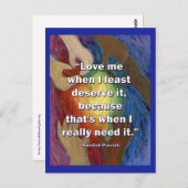 私が芸術のはがきに値する場合は私を愛する ポストカード (正面/裏面)