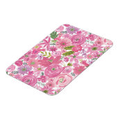 私が行うピンクの水彩柄 マグネット (左側)