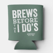 私が行う前におもしろいの緑パーソナライズされた結婚の 缶クーラー (裏面)