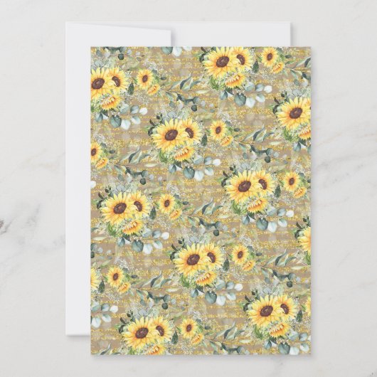 私が行う前にヒマワリの緑の泡とバーボン 招待状 (裏面)