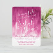私が行う前にピンクブライダルシャワー招待状 招待状 (スタンド正面)