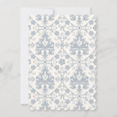 私が行う前に何か青いカスタムブライダルシャワー 招待状 (裏面)