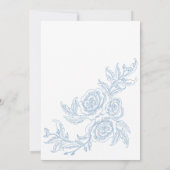 私が行う前に何か青いバラブライダルシャワー 招待状 (裏面)