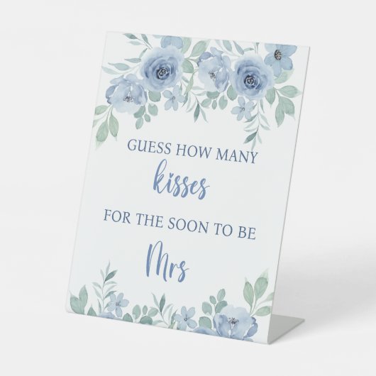 私が行う前に何か青いフローラは、どれだけの数を推測 台座サイン (正面)