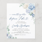 私が行う前に何か青いフローラブライダルシャワー (正面)