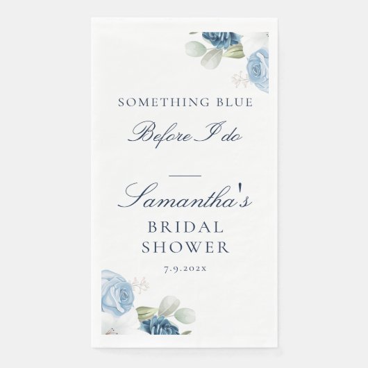 私が行う前に何か青いフローラブライダルシャワー (正面)