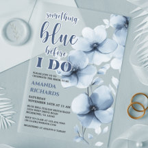 私が行う前に何か青いフローラブライダルシャワー