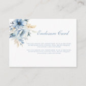 私が行う前に何か青いフローラブライダルシャワー エンクロージャーカード (正面)