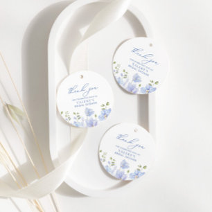 私が行う前に何か青いフローラブライダルシャワー フェイバータグ