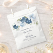 私が行う前に何か青いフローラブライダルシャワー フェイバーバッグ (クリップ留めされた状態)