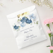 私が行う前に何か青いフローラブライダルシャワー フェイバーバッグ (封をした状態)