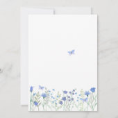 私が行う前に何か青いフローラブライダルシャワー 招待状 (裏面)