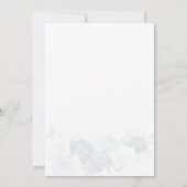 私が行う前に何か青いフローラブライダルシャワー 招待状 (裏面)