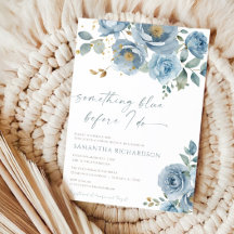 私が行う前に何か青いフローラブライダルシャワー